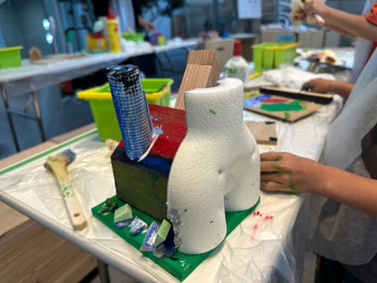 【イベントレポート横浜・竹中工務店】建築端材がアート作品に。子どもたちと生み出す「循環するものづくり」
