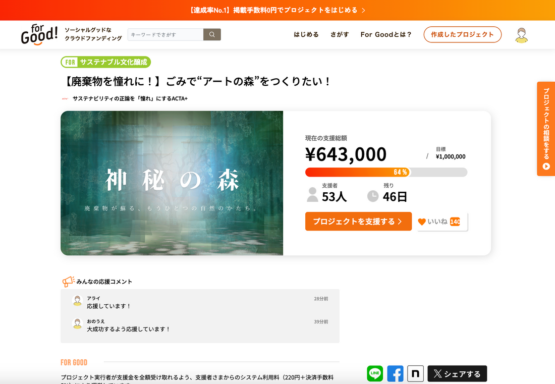 ACTA+初のクラファン挑戦中！